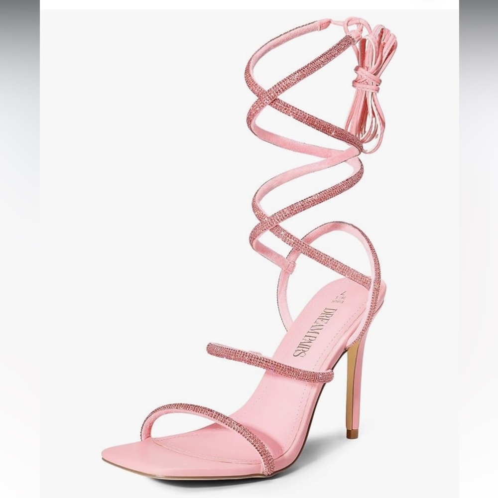 High Heels Stilettos Strappy Gladiator Square Toe Open Toe Dressy Pumps Sandals